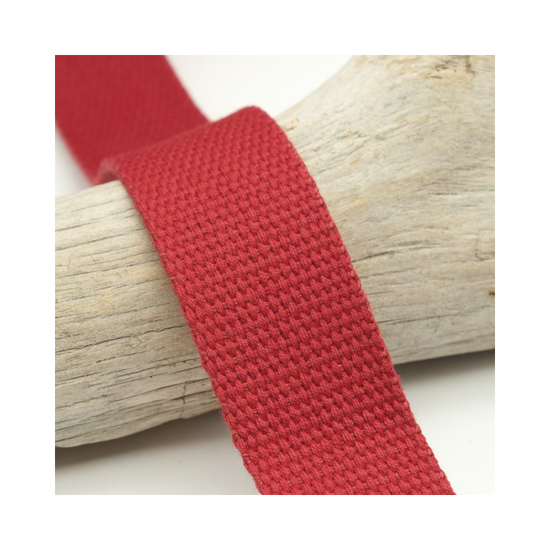 Sangle Coton 25MM Bordeaux - Maison Klem