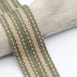 Sangle Jute 40MM Kaki - Maison Klem