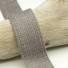 Sangle Coton Lurex Argent 30MM Gris Foncé - Maison klem
