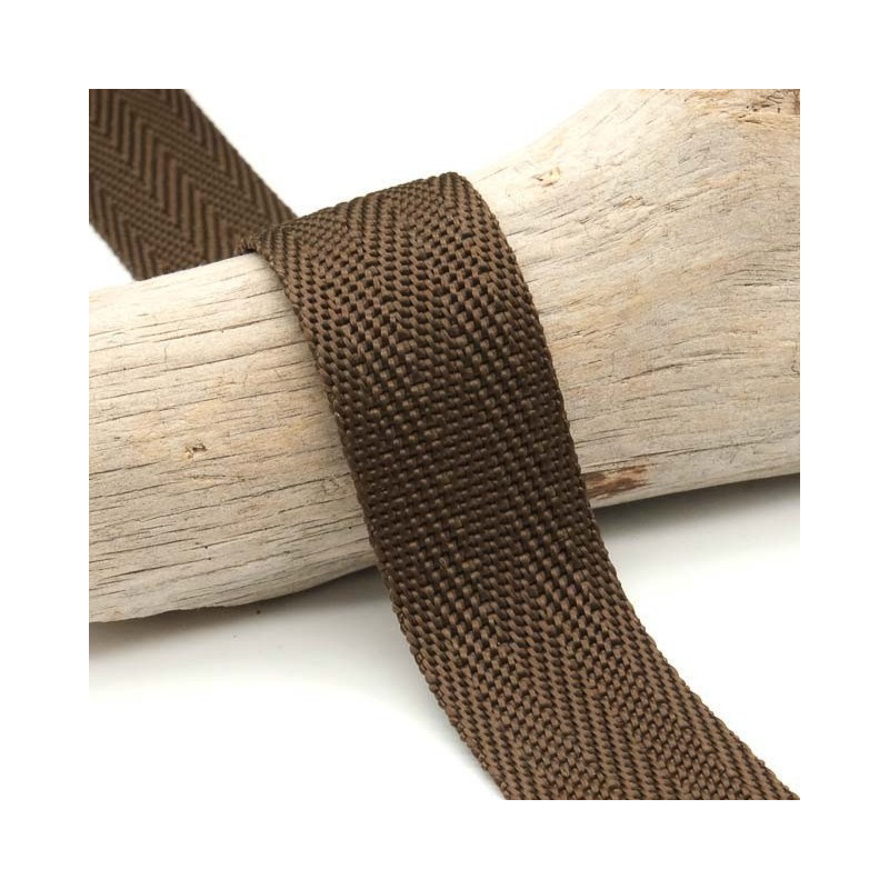 Sangle Polypropylène 30MM Marron Chocolat - Maison Klem