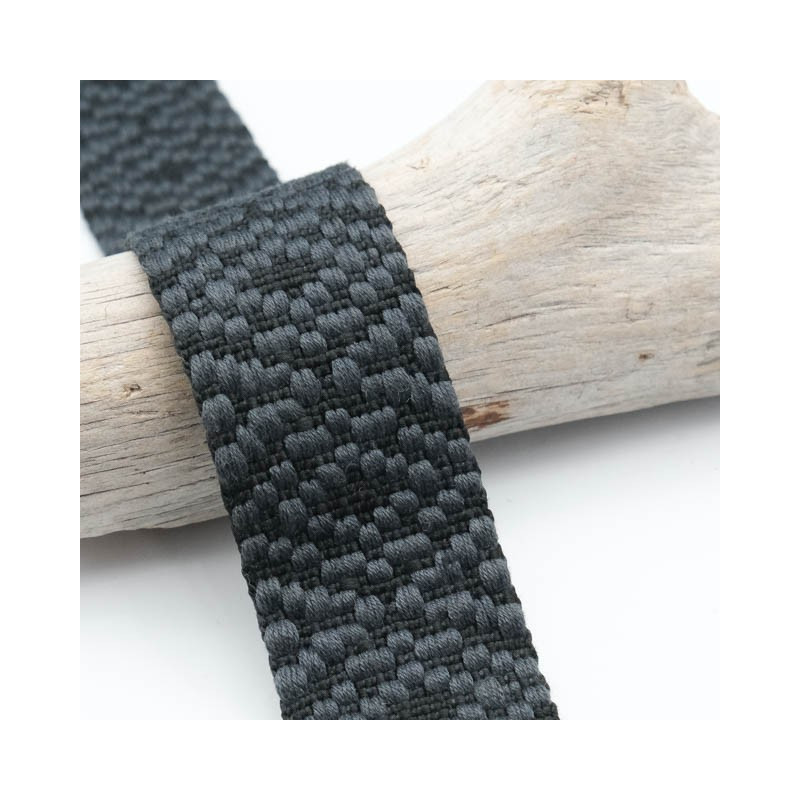 Sangle Fantaisie Losanges Gris Clair 38MM - Maison Klem