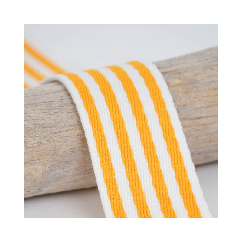 Sangle Multi Rayures 40MM Jaune - Maison Klem