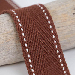 Sangle Points 30MM Marron - Maison Klem