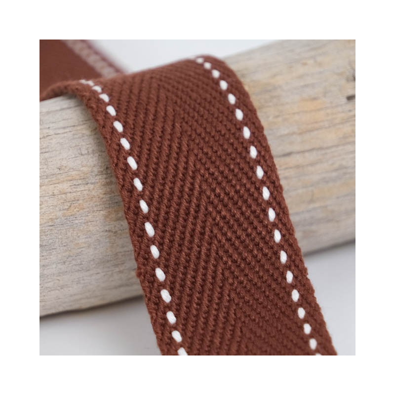 Sangle Points 30MM Marron - Maison Klem