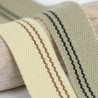 Sangle Bicolore Double Face 30MM Gris Beige - Maison Klem