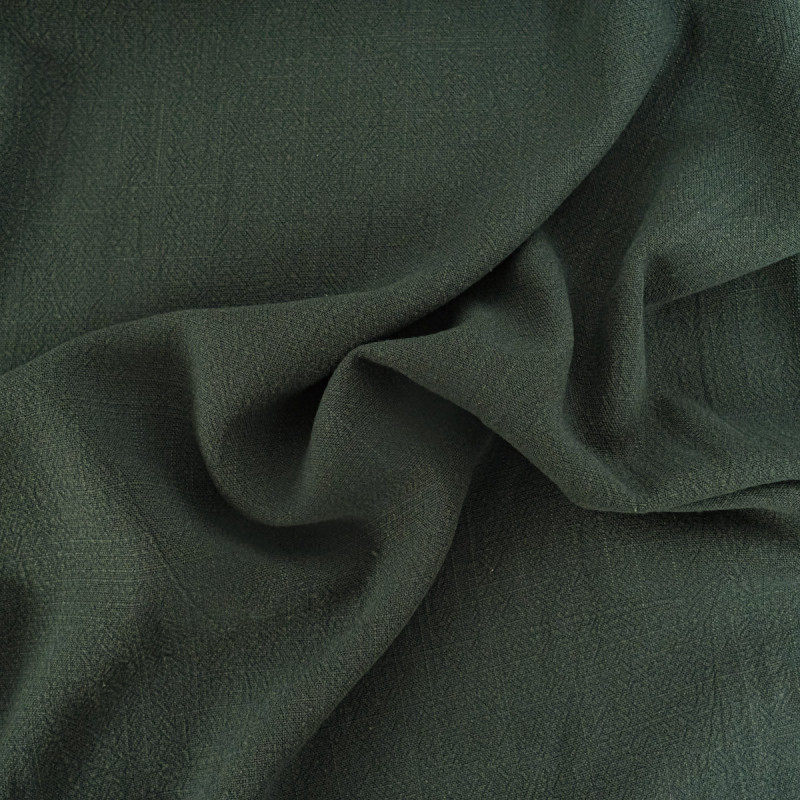 Lin Lavé Viscose Luna Vert Sapin - Maison Klem