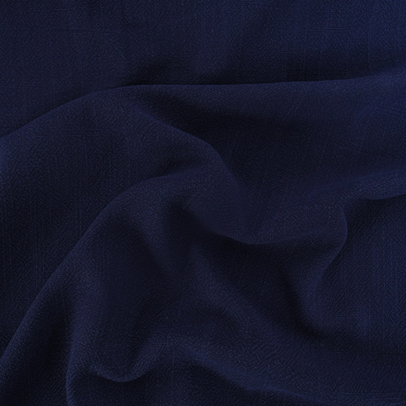 Lin Lavé Viscose 138CM Marine - Maison Klem