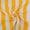 Two-Tone Terry Fabric with Fine Yellow and Ecru Stripes- Maison Klem