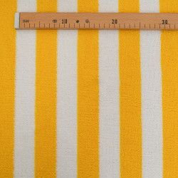 Eponge Bicolore Larges Rayures Jaune et Ecru - Maison Klem