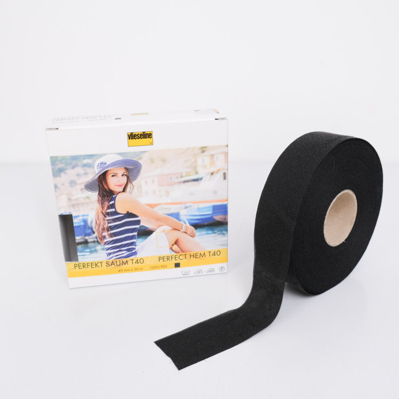 Vlieseline Ourlet Sans Couture 40mm Noir - Maison Klem