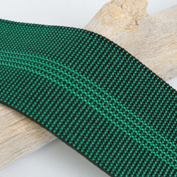 Sangle Elastique 70mm Noir et Vert - Maison Klem