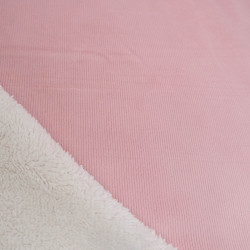 Velours Milleraies Rose Tendre Envers Sherpa - Maison Klem
