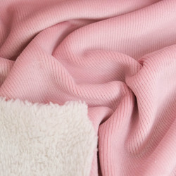 Velours Teddy Rose Tendre Envers Sherpa - Maison Klem