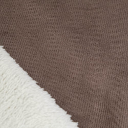 Velours Teddy Taupe Envers Sherpa - Maison Klem