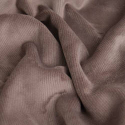 Velours Milleraies Taupe Envers Sherpa - Maison Klem