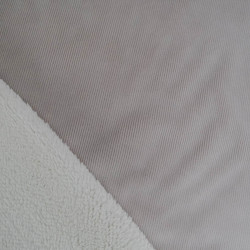 Velours Teddy Gris Souris Envers Sherpa - Maison Klem