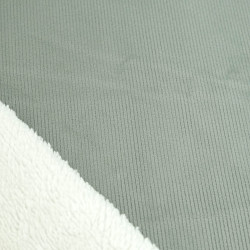 Velours Milleraies Vert Amande Envers Sherpa - Maison Klem