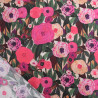 Popeline de Coton Imprimé Fleuri Rose Romantique - Maison Klem