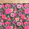 Popeline de Coton Imprimé Fleuri Rose Romantique - Maison Klem
