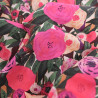 Popeline de Coton Imprimé Fleuri Rose Romantique - Maison Klem