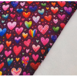 Sweat Imprimé Cœurs Multicolores Envers Doudou - Maison Klem