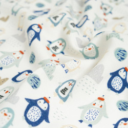 Sweat Imprimé Pingouins Envers Doudou - Maison Klem