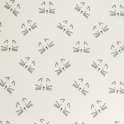 Sweat Imprimé Visage Chat Minimaliste Envers Doudou - Maison Klem