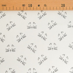 Sweat Imprimé Visage Chat Minimaliste Envers Doudou - Maison Klem