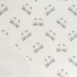 Sweat Imprimé Visage Chat Minimaliste Envers Doudou - Maison Klem