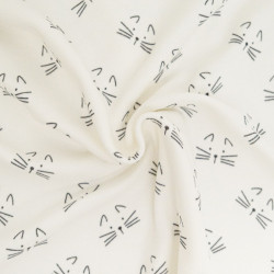 Sweat Imprimé Visage Chat Minimaliste Envers Doudou - Maison Klem