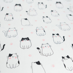 Jersey de Coton Imprimé Club Chat - Maison Klem