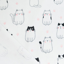 Jersey de Coton Imprimé Club Chat - Maison Klem