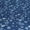 Jersey de Coton Imprimé Spatial Fond Bleu - Maison Klem