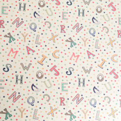 Jersey de Coton Imprimé Alphabet - Maison Klem