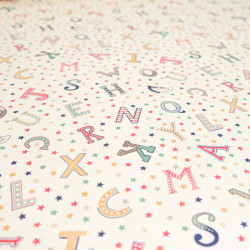 Jersey de Coton Imprimé Alphabet - Maison Klem