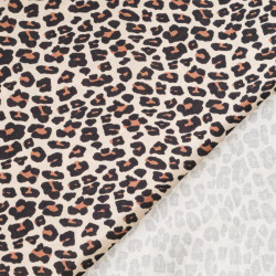 Viscose Imprimé Léopard Fauve - Maison Klem