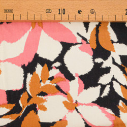 Popeline de Viscose Imprimée Tallia Prune - Maison Klem