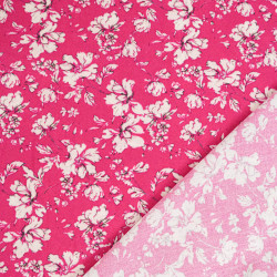 Popeline de Viscose Imprimée Tallia Prune - Maison Klem