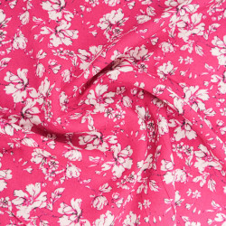 Popeline de Viscose Imprimée Tallia Prune - Maison Klem