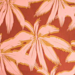 Popeline de Viscose Imprimée Tallia Prune - Maison Klem