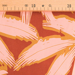 Popeline de Viscose Imprimée Anita Marsala Cacao - Maison Klem