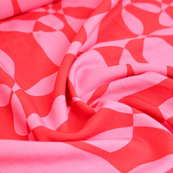 Popeline de Viscose Imprimée Tallia Prune - Maison Klem