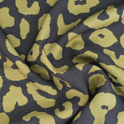 Popeline de Viscose Imprimée Tallia Prune - Maison Klem