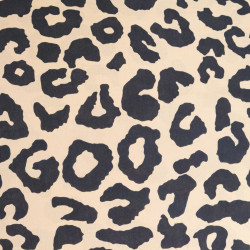 Popeline de Viscose Imprimée Savane Fond Camel - Maison Klem