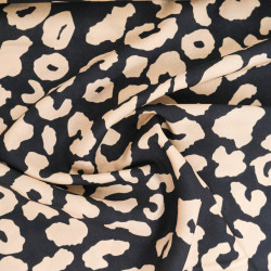 Popeline de Viscose Imprimée Tallia Prune - Maison Klem