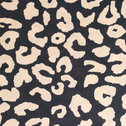 Popeline de Viscose Imprimée Savane Fond Noir - Maison Klem