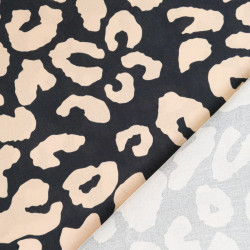 Popeline de Viscose Imprimée Tallia Prune - Maison Klem