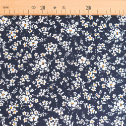 Popeline de Viscose Imprimée Tallia Prune - Maison Klem