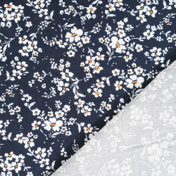 Popeline de Viscose Imprimée Tallia Prune - Maison Klem