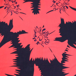 Popeline de Viscose Imprimée Tallia Prune - Maison Klem